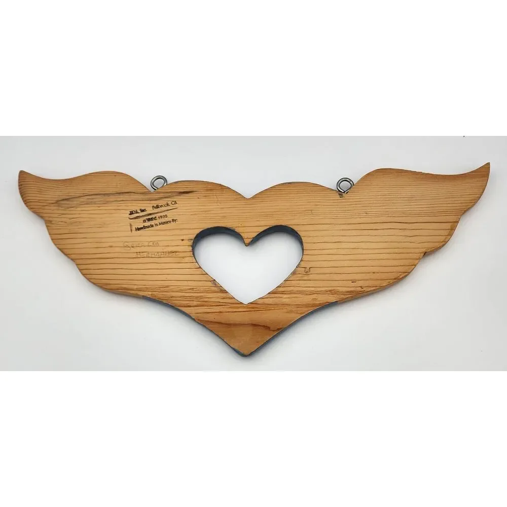 Vintage Wood Welcome Wall Decor Handmade JDI Inc Fallbrook CA Folk Art‎